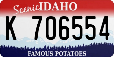 ID license plate K706554