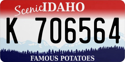 ID license plate K706564