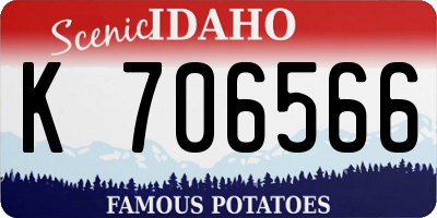 ID license plate K706566