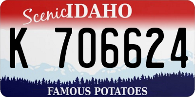 ID license plate K706624