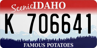 ID license plate K706641