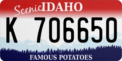 ID license plate K706650