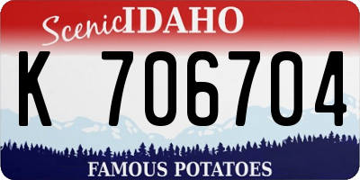 ID license plate K706704