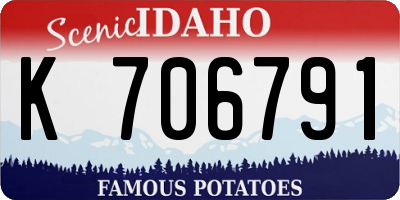 ID license plate K706791