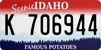 ID license plate K706944