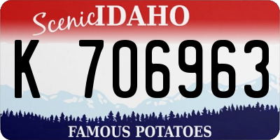 ID license plate K706963