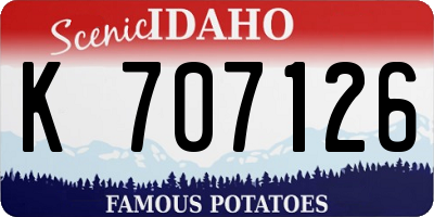 ID license plate K707126