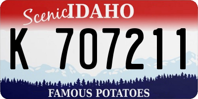 ID license plate K707211