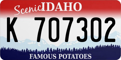 ID license plate K707302