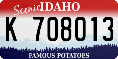 ID license plate K708013