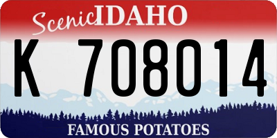 ID license plate K708014