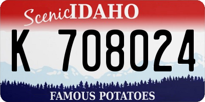 ID license plate K708024