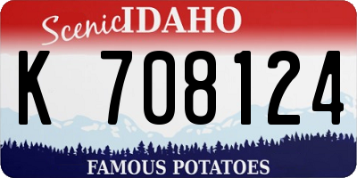 ID license plate K708124
