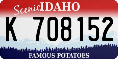 ID license plate K708152