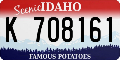 ID license plate K708161