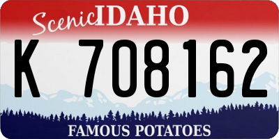 ID license plate K708162
