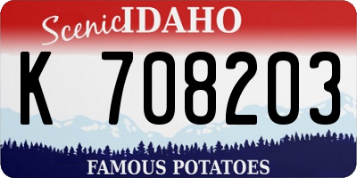 ID license plate K708203
