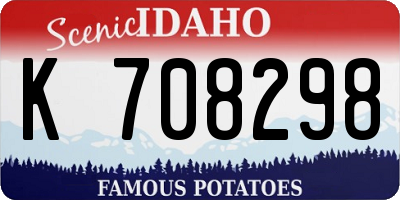 ID license plate K708298