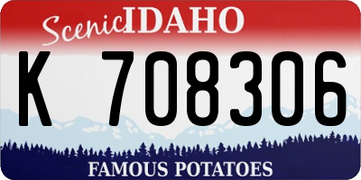 ID license plate K708306