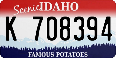 ID license plate K708394