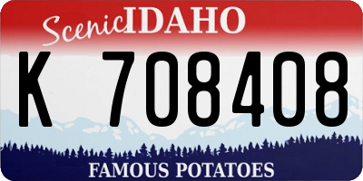 ID license plate K708408
