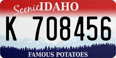 ID license plate K708456