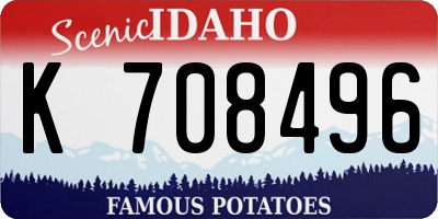 ID license plate K708496