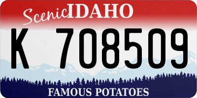 ID license plate K708509