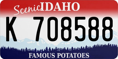 ID license plate K708588