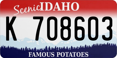 ID license plate K708603