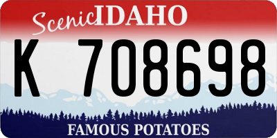 ID license plate K708698
