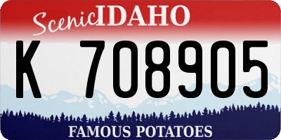 ID license plate K708905