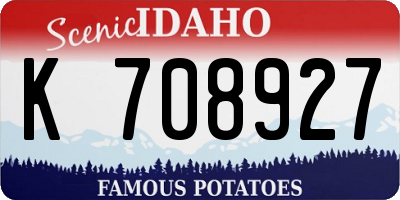 ID license plate K708927