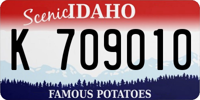 ID license plate K709010