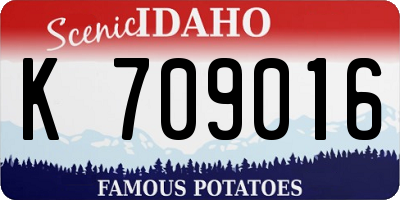 ID license plate K709016