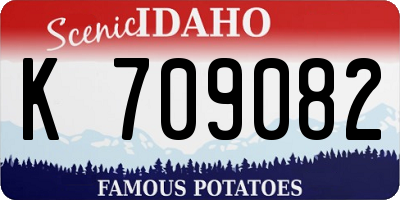 ID license plate K709082