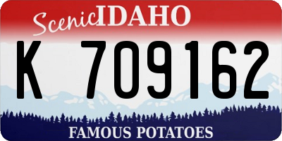 ID license plate K709162