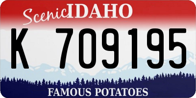 ID license plate K709195