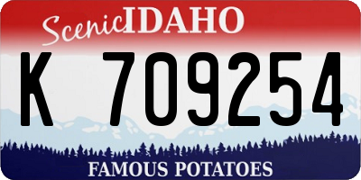 ID license plate K709254
