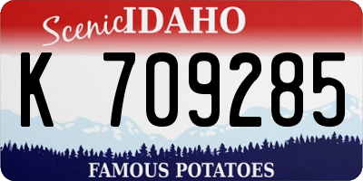 ID license plate K709285