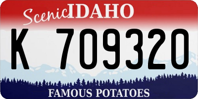 ID license plate K709320