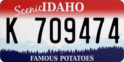 ID license plate K709474