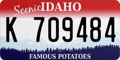 ID license plate K709484