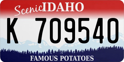 ID license plate K709540