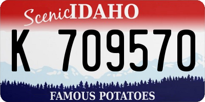 ID license plate K709570