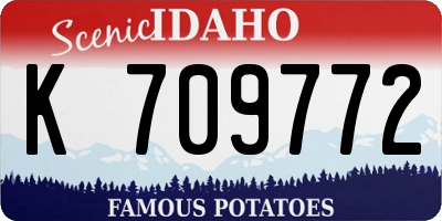 ID license plate K709772