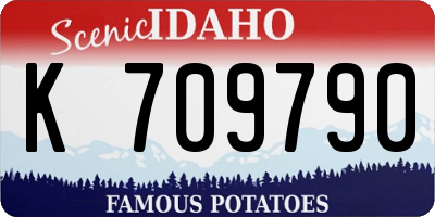 ID license plate K709790
