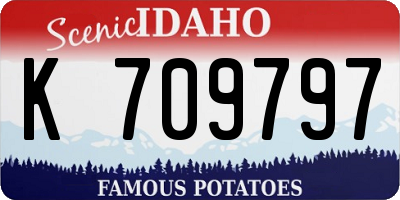 ID license plate K709797