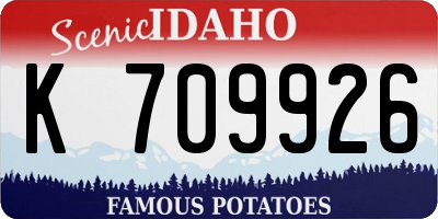 ID license plate K709926