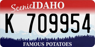 ID license plate K709954